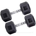 Electroplated Dumbbell bulk power training equipment hex rubber dumbbell set Supplier